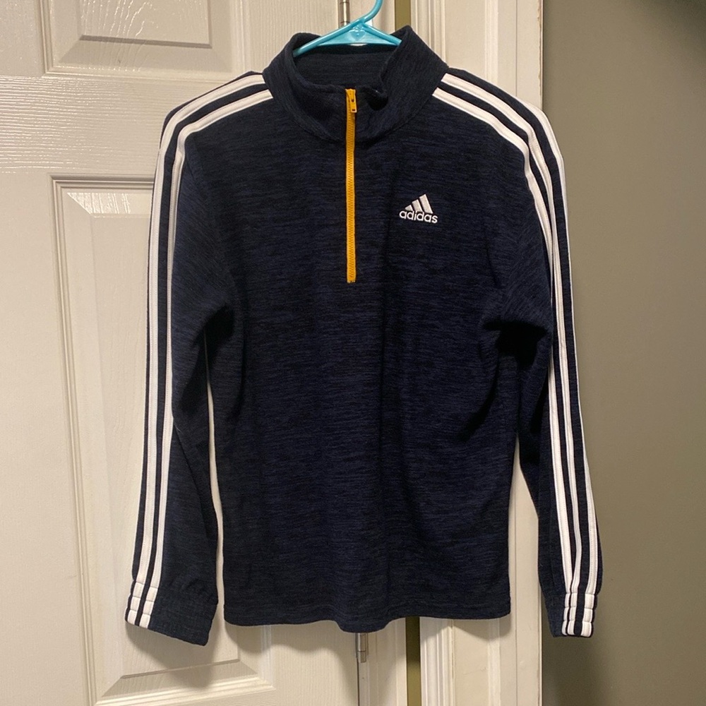 Adidas Navy Blue Quarter-Zip Pullover